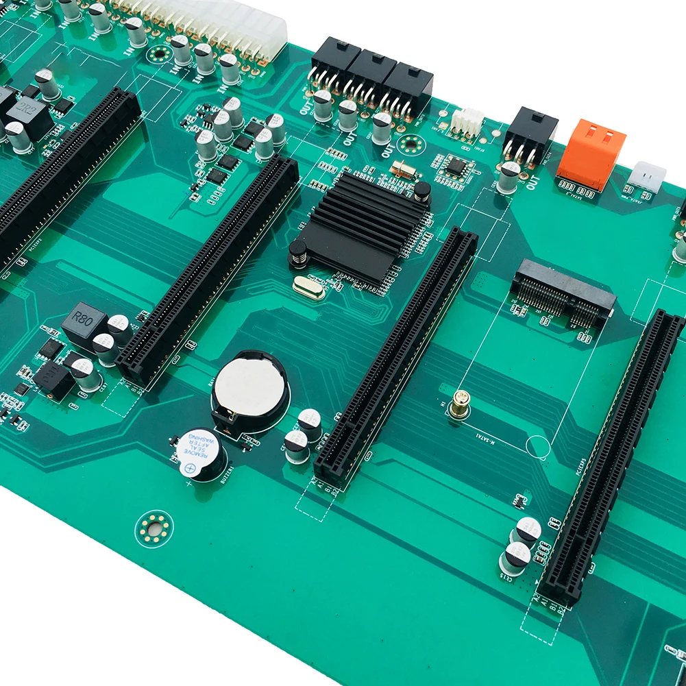 Günstig B85 In-linie BTC 8x PCIE Multi Grafiken Motherboard Mine Board CPU Set 8 Video Card Slot DDR3 Speicher Integrierte Für PC Computer