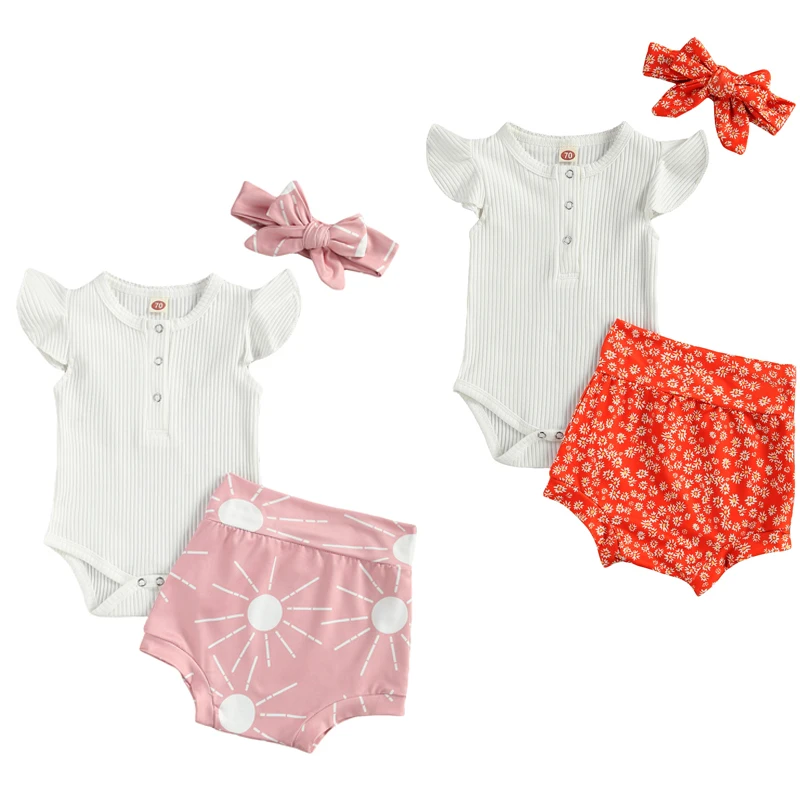 

На возраст от 0 до 18 месяцев, милая одежда для маленьких девочек с рукавами-крылышками и кнопка белые однотонные трикотажные ползунки + защит...