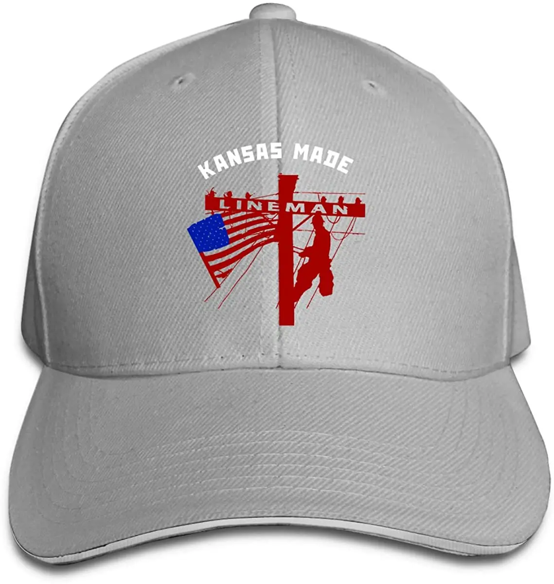 

Kansas Power Pole Electric Cable Lineman Unisex Hats Trucker Hats Dad Baseball Hats Driver Cap