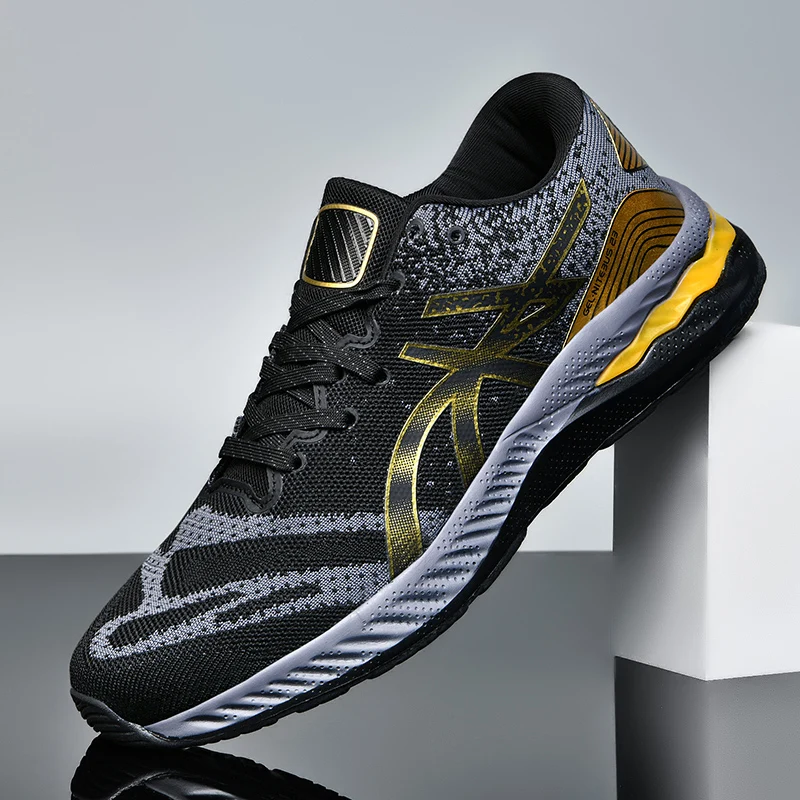 

Кроссовки мужские легкие, повседневная прогулочная обувь, дышащие, без шнуровки, 44, черные, на лето