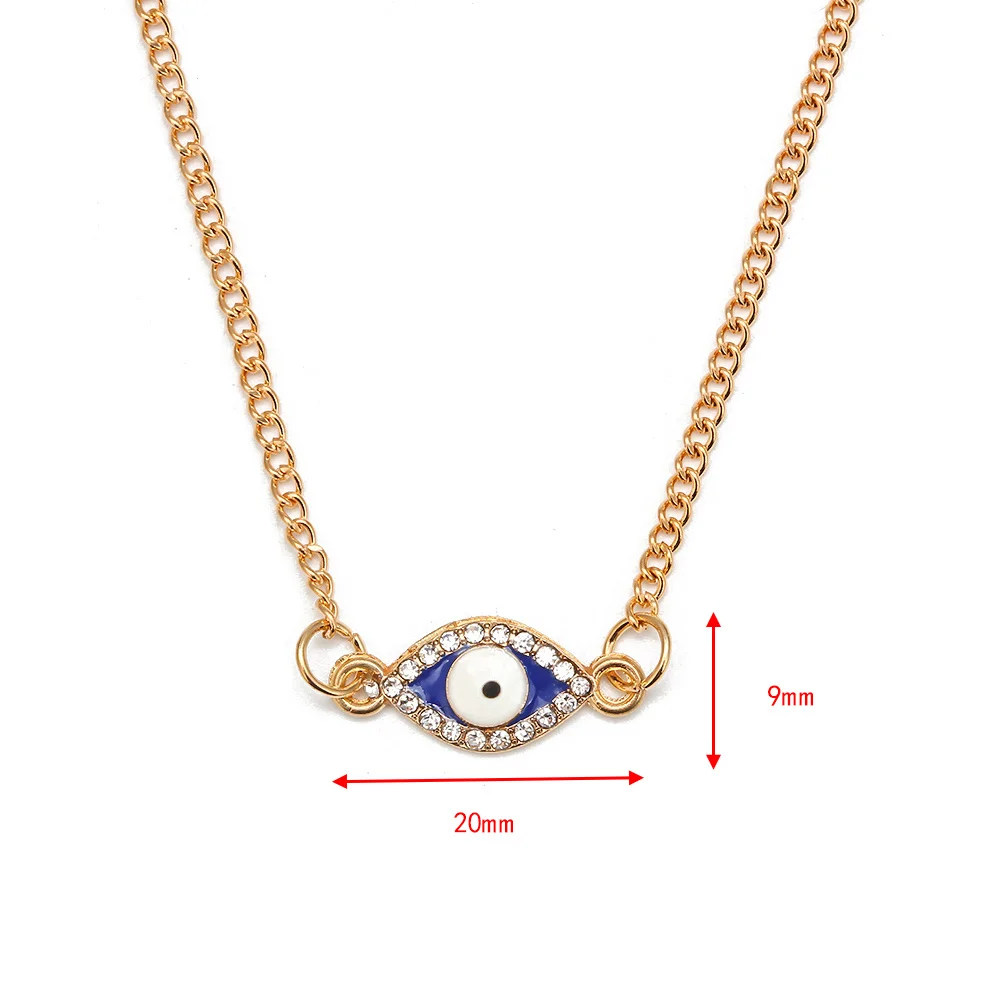1 шт. ожерелье с подвеской от сглаза цепочка Женская мода хрустальный глаз/рука