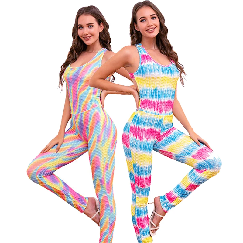 Новый жаккардовый облегающий пикантный комбинезон без рукавов с открытой спиной