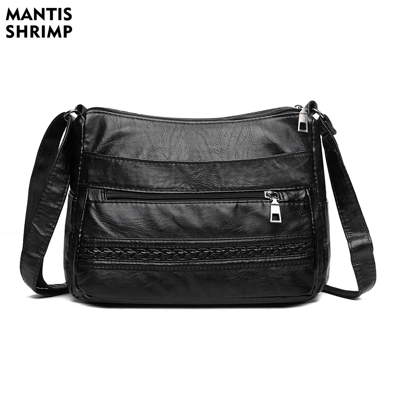 

Fashion Women Bags All-match Shoulder Bags for Female Pu Leather Crossbody Bags Casual Ladies Small Bag Black Messenger Bags