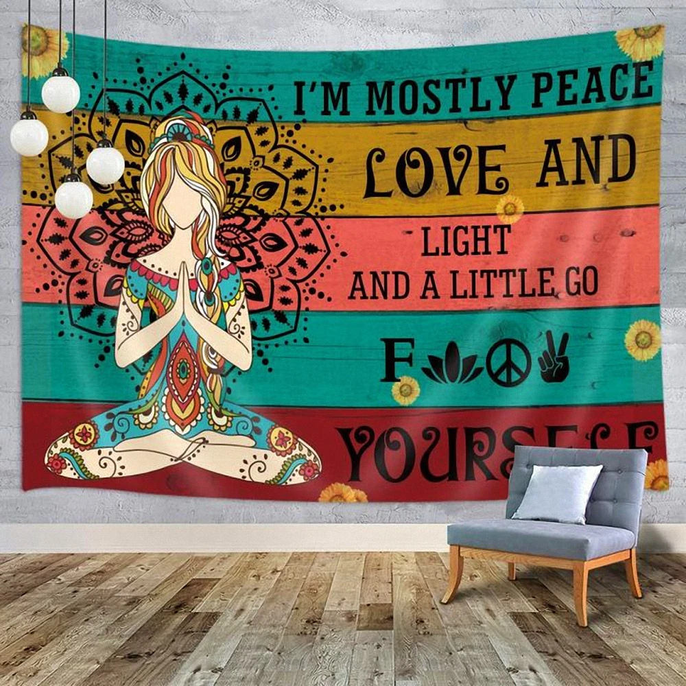 

LOVE Happiness Tapestry Mushroom Gossip Nature Sence Psychedelic Tapestries Witchcraft Room Decor Hippie Decoration Mural Tapiz