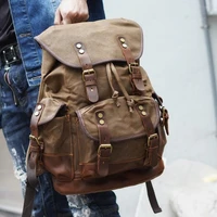 retro mens canvas backpack high school college student school bag leisure large capacity travel bag backpack mens bag