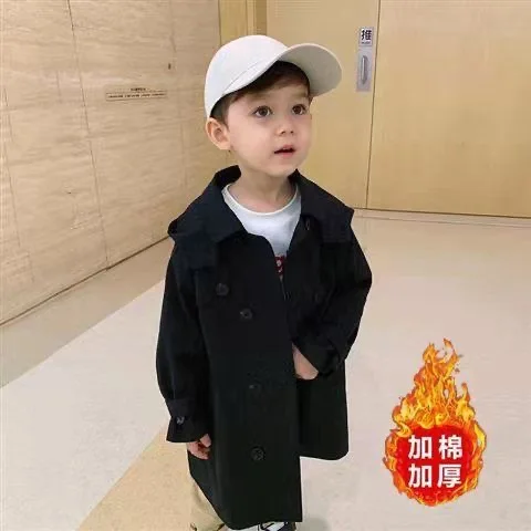 Повседневное плотное хлопковое пальто в английском британском стиле для