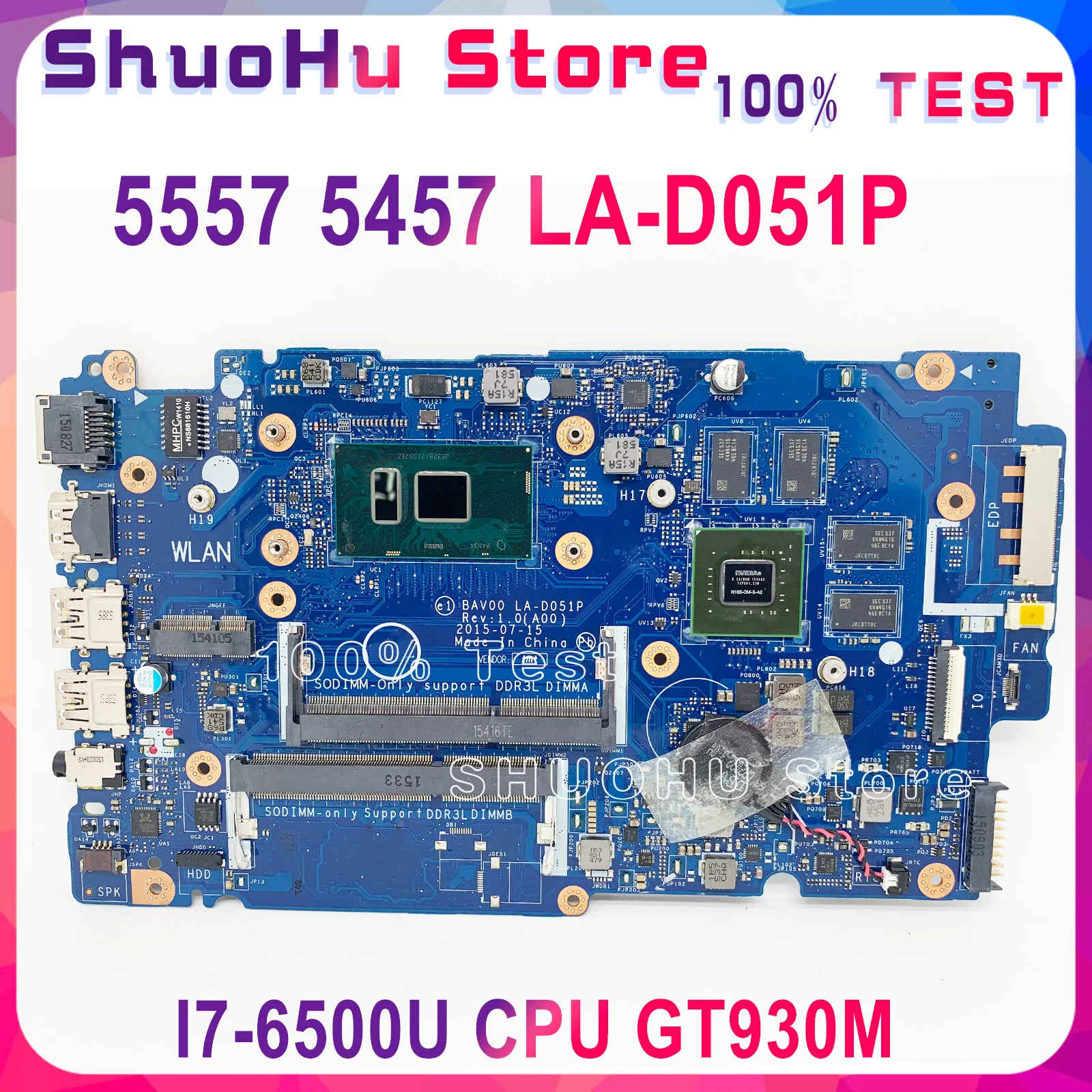 KEFU LA D051P материнская плата для ноутбука Dell Inspiron 5557 5457 Материнская оригинал