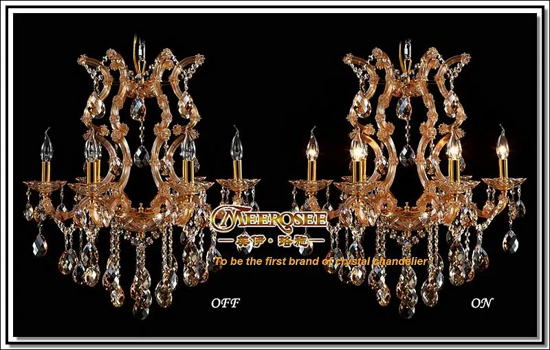 Современный Янтарный хрустальный светильник люстры с кристаллом K9 в стиле Марии