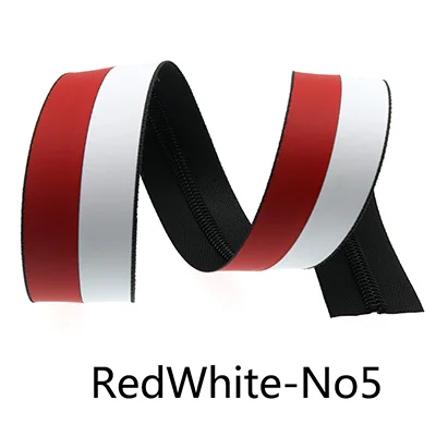 RedWhite-No5 Meetee 2 м 3#5# разъемная застежка-молния нейлона катушка Водонепроницаемый молния Цвет кодовый обратная молния с ползунком DIY одежды на открытом воздухе сумки, швейные принадлежности - Цвет: RedWhite-No5