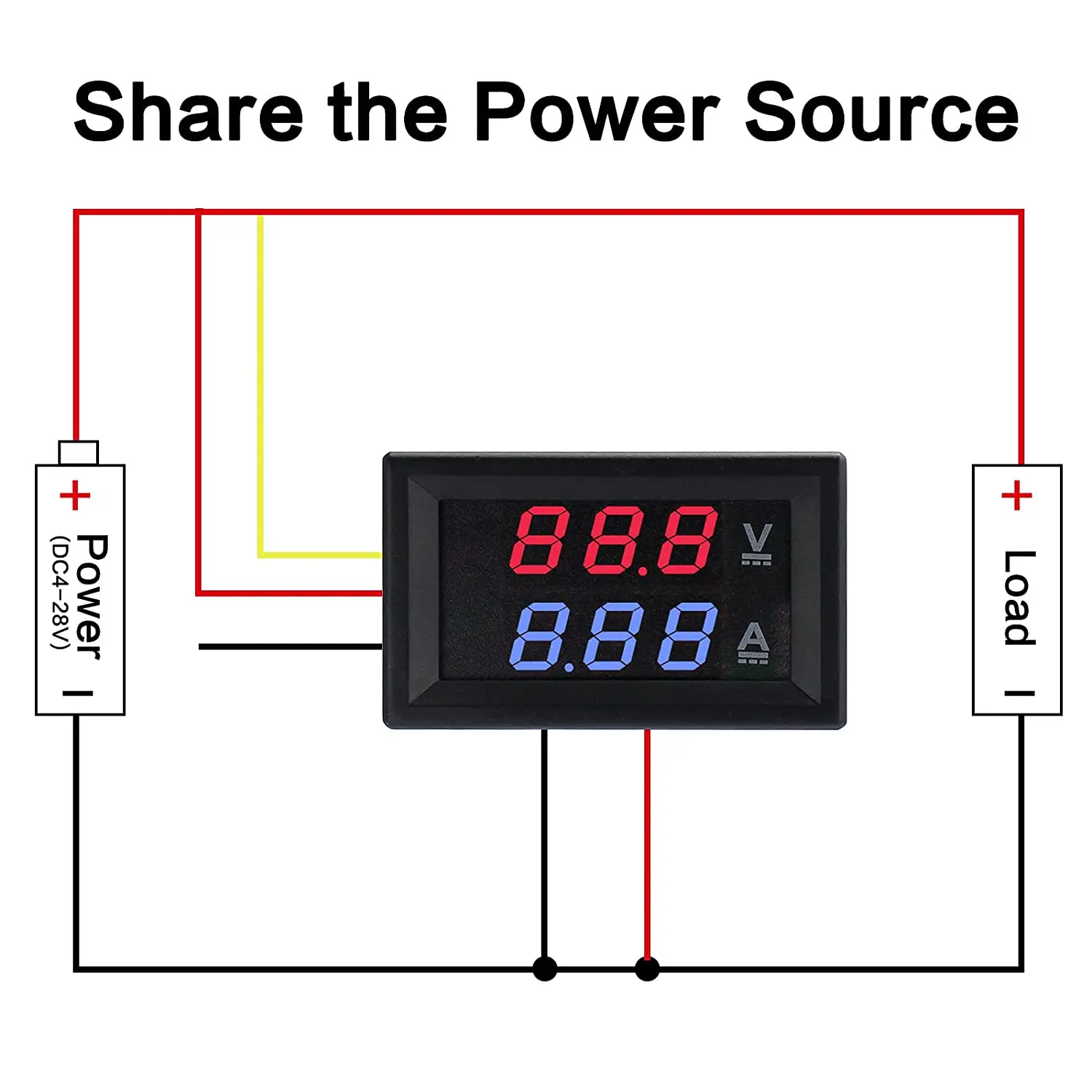Цифровой вольтметр-амперметр с ЖК светодиодный дисплеем 0 28 дюйма 100 в 10 А |