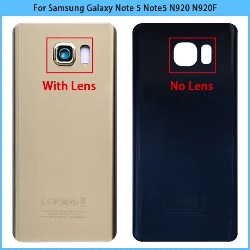 Новинка для Samsung Galaxy Note 5 N920 N920F задняя крышка батарейного отсека Note5 3D стеклянная
