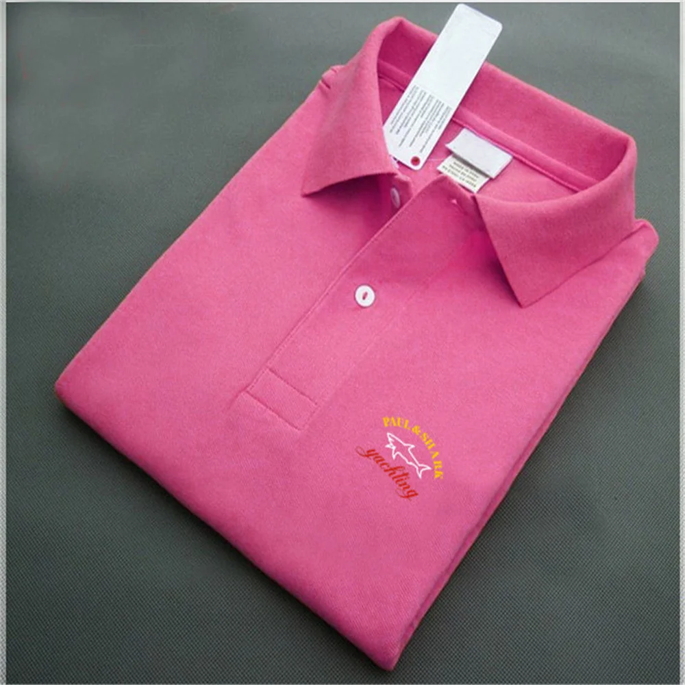 

2021Summer short-sleeved polo shirts men's fashion casual slim solid color men's business polo shirts