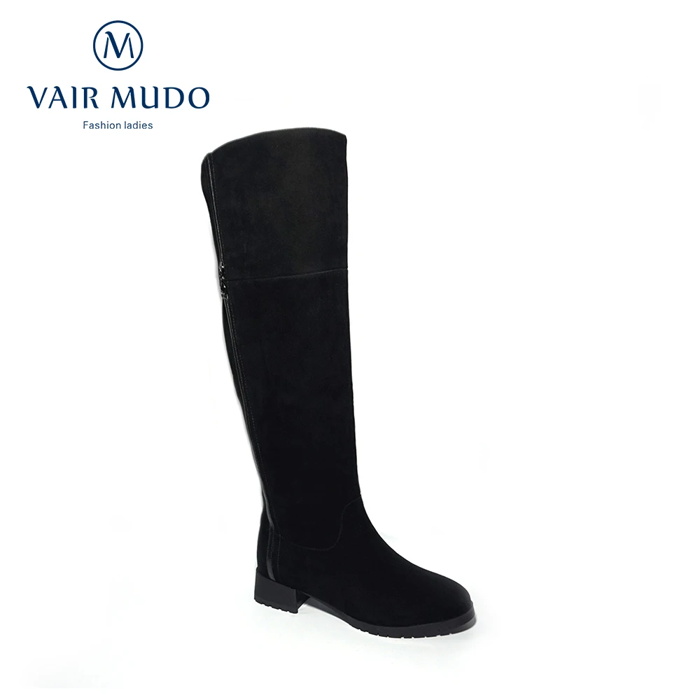 VAIR MUDO/новые стильные сапоги женские модные выше колена зимние детские замшевые