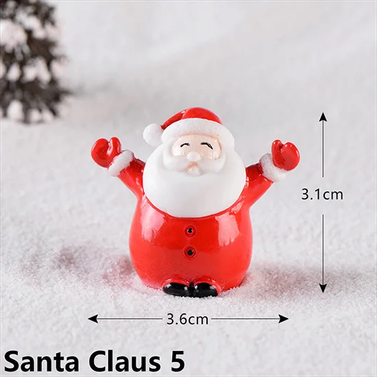 Santa Claus 5 1 шт. подарок микро бонсай для пейзажа Сказочный Сад домашний Декор Фигурка снеговика Мини Санта Клаус рождественские украшения аксессуары - Цвет: Santa Claus 5