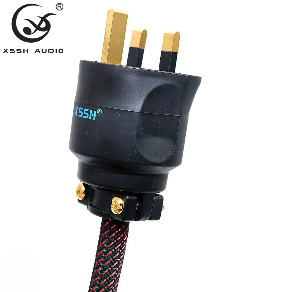 Hi Fi усилитель XSSH audio с позолоченным штекером класса OFC красный чистая медь