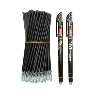 2 + 40 шт.компл. стираемая ручка комплект 0,5 мм цвет синий, черный; Большие размеры Цвет чернила для заправки для ручек стержни моющиеся ручка школьные канцелярские принадлежности