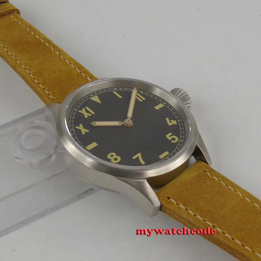 43 мм стерильный циферблат Калифорния сэндвич-циферблат сапфировое стекло ручная