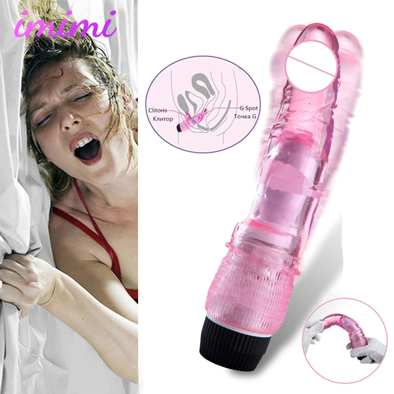 Огромный желеобразный реалистичный фаллоимитатор вибратор Анальная пробка