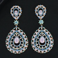 larrauri 2019 hot high quality statement earrings for women charms big water drop earrings luxury wedding wear jewelry