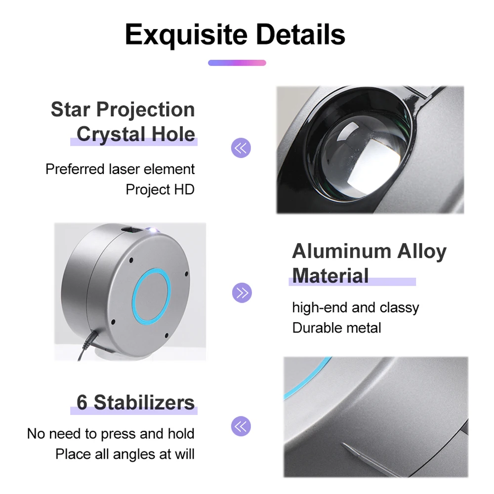 Проектор звездного неба Лазерная лампа вращающаяся размахивающаяся водой