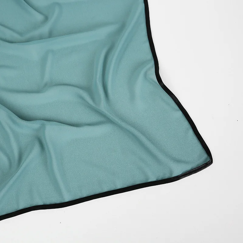 

2021 Women Plain Bubble Chiffon Hijab Scarf Solid Shawls Wraps Headband Soft Muslim Long Head Scarf Georgette Scarves Hijabs