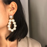 pearl earrings for women fashion jewelry big pendant statement rhinestone earings wedding party brincobijoux