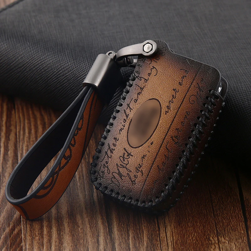 

1Pcs Genuine Leather Car Remote Key Fob Shell Cover Case for Land Rover RANGE ROVER SPORT Evoque Freelander 1 2 Found 2 3 4 A8