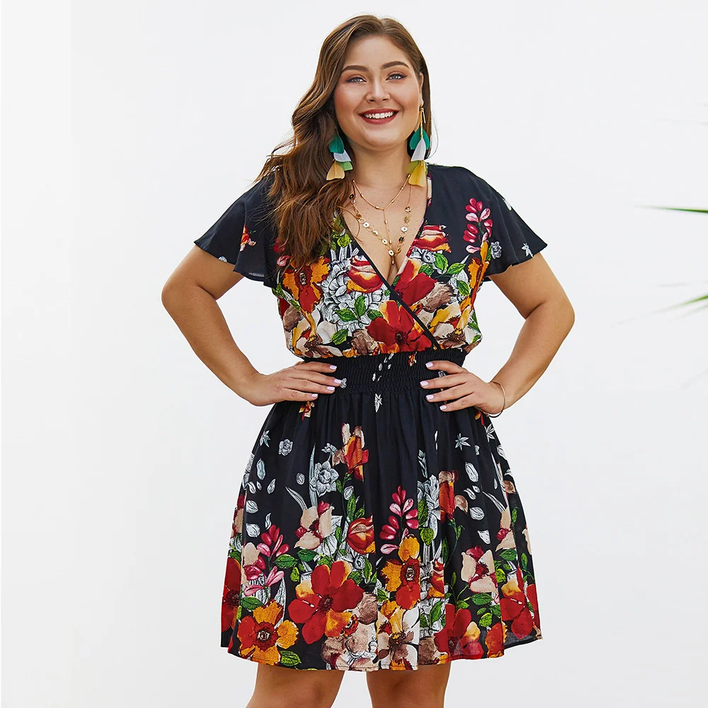 2020 модное женское летнее сексуальное богемное пляжное платье с v образным