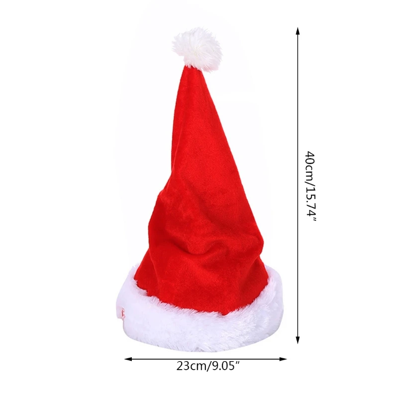 

Christmas Snapback Adjustable Hat Funny Shaking Dancing Singing Santa Claus Cap Electric Toys Xmas Party Prop Decoration