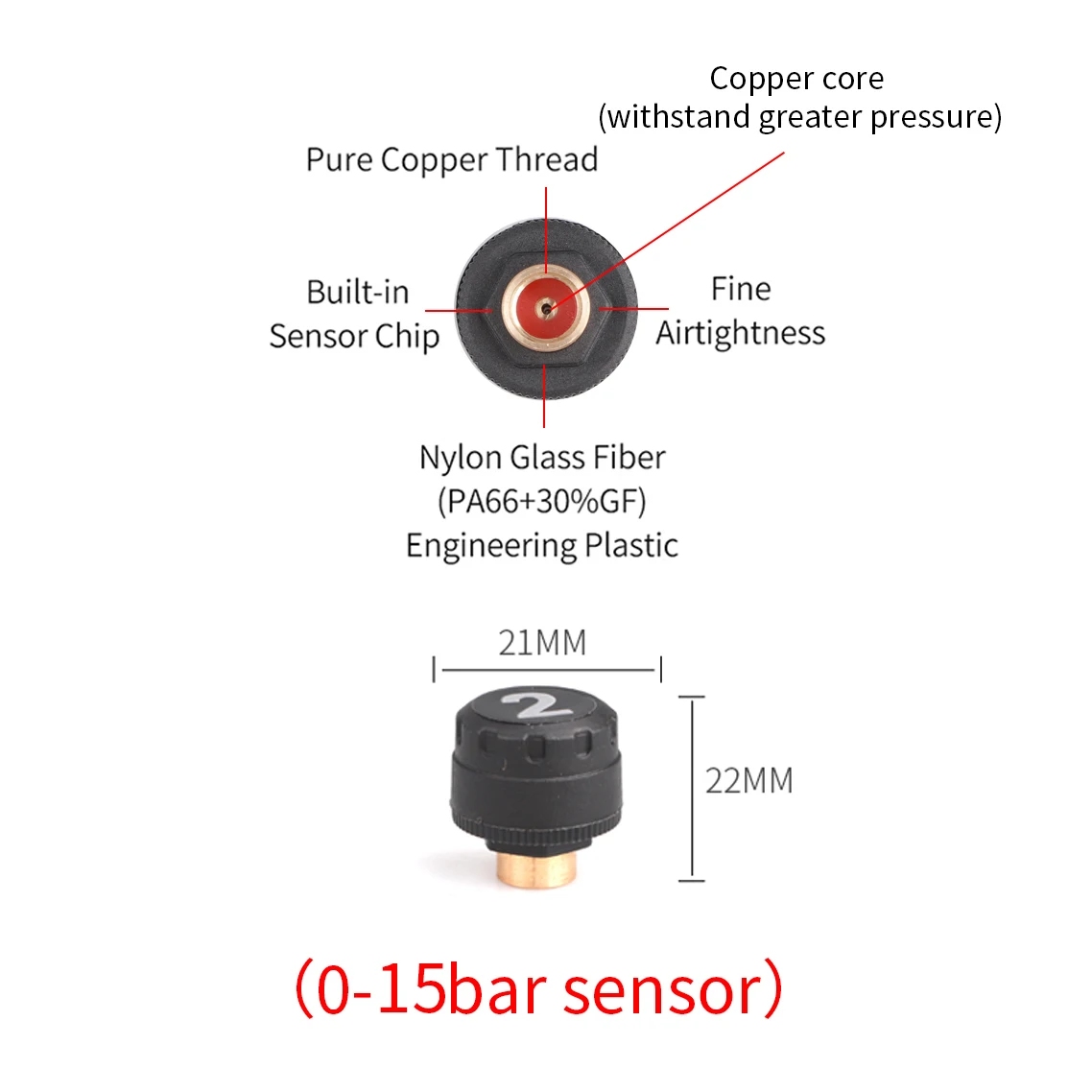 

Tire Pressure Monitoring System Auto Motobike Truck TPMS LCD Color Tire Pressure Gauge 6PCS External sensor Car Alarm
