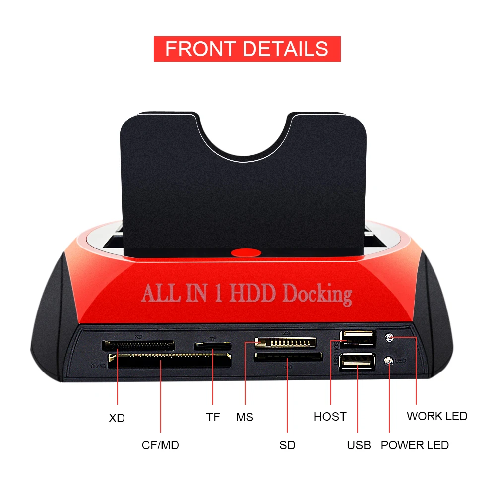 Док станция CHIPAL All In 1 для HDD USB 2 0 5 дюйма 3 внешний корпус жесткого диска SATA