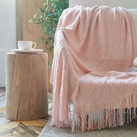tassels knitted blanket vintage warm soft woven sofa cover throw blanket baby blanket for beds bedspread home textiles decor d30