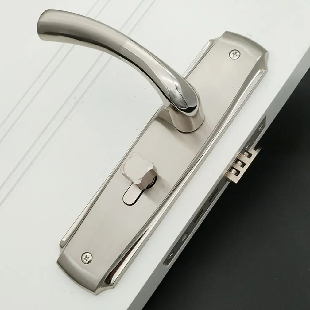 Простая дверная ручка цилиндр передняя и задняя защелка Домашняя безопасность с