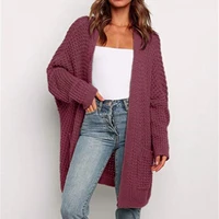 65 dropshippingtrendy fashion knit cardigan womens jacket solid color loose large size cardigan sweater