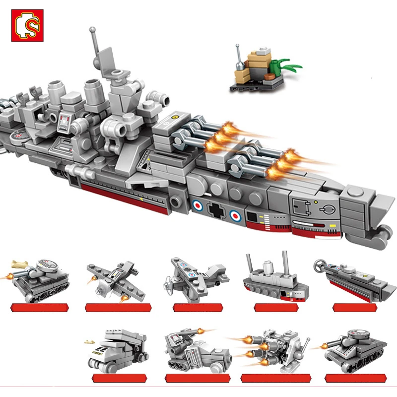 Конструктор Sembo из 240 блоков 10 в 1 детские игрушки 2020 блоки конструктор военный