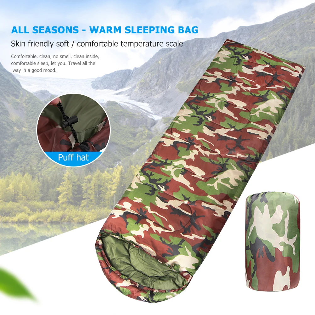

Storage Bags Pouch Camping Equipment Camouflage Camping Sleeping Bag Outdoor Travel Backpacking Thickened Sleep Bags