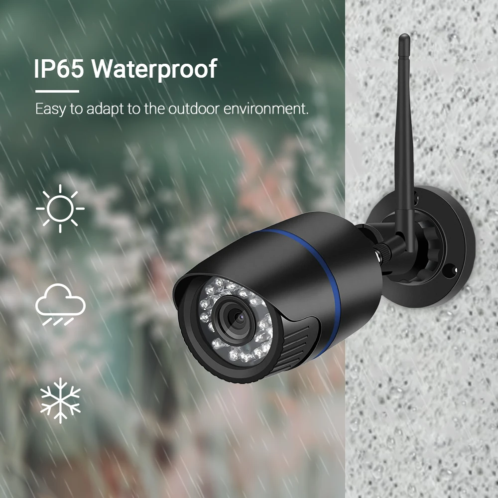 hamrolte wifi camera hd 1080p bullet waterproof outdoor ip camera nightvision audio record email alert rtsp xmeye cloud icsee free global shipping