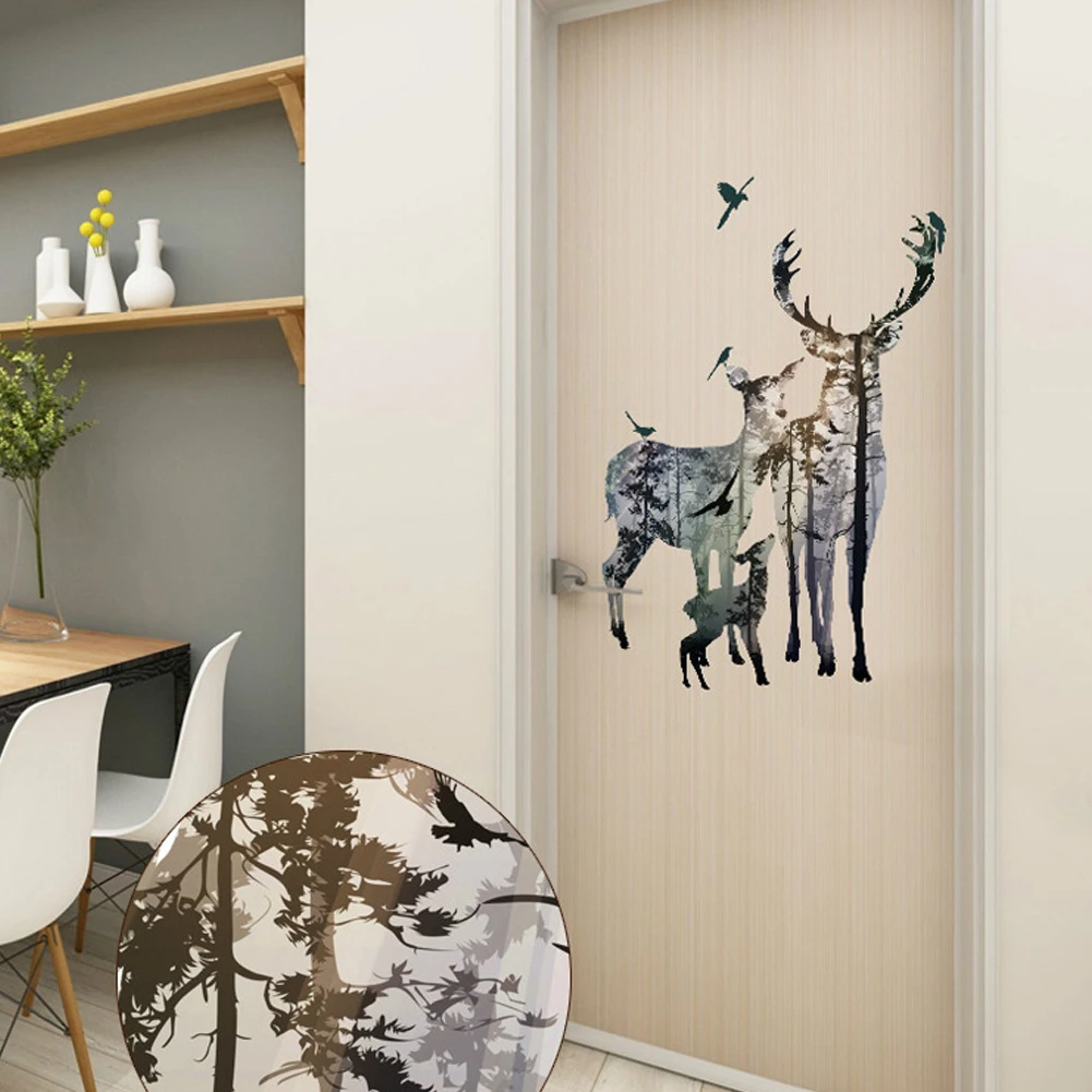Самоклеящиеся настенные наклейки Elk Family домашняя комната декор для фона