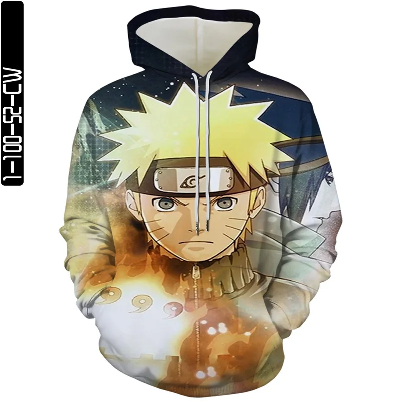 

Autumn new Harajuku 3D printing men's hooded sweatshirt pullover hoodie cartoon anime character high street hip-hop style