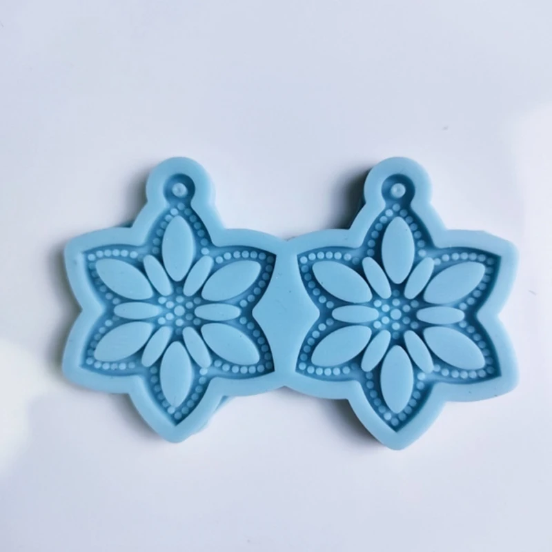 

X7AF 12Pcs Ear Dangle Epoxy Resin Mold Earrings Pendant Silicone Mould DIY Crafts Jewelry Necklace Casting Tool