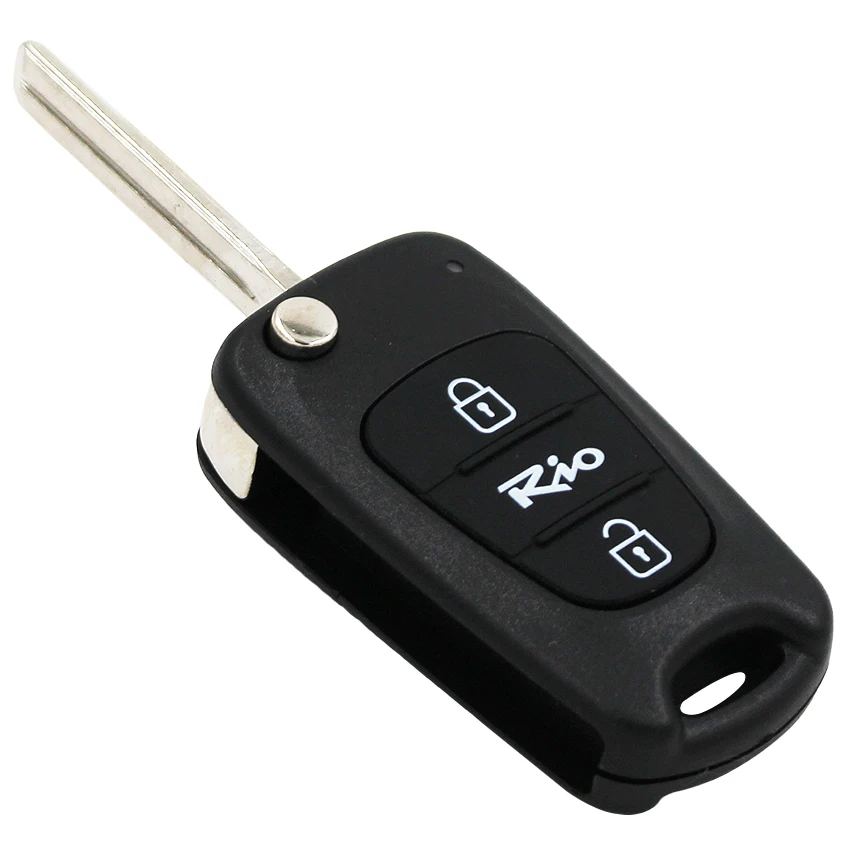 Чехол для дистанционного ключа с 3 кнопками KIA Rio Soul Picanto Ceed SORENTO SPORTAGE Optima Uncut Blade -