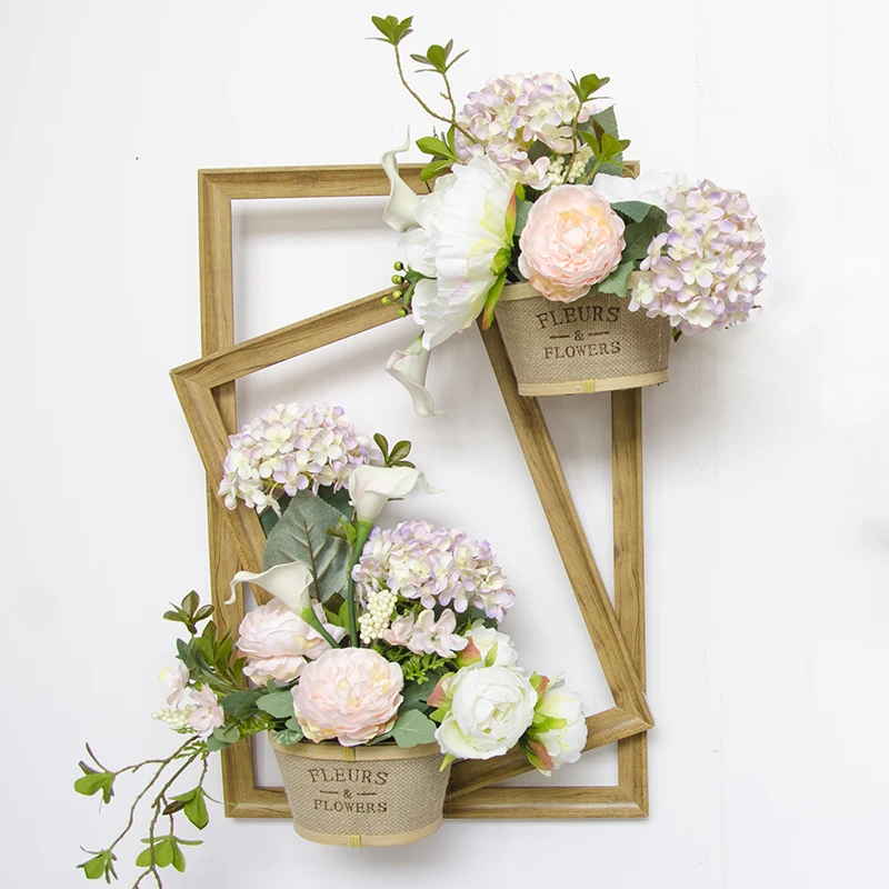 

Home Decor Artificial Rose Simulation Photo Frame Flowers Art Silk flower Ornament Decoration Indoor Tabletop Nordic Ornaments
