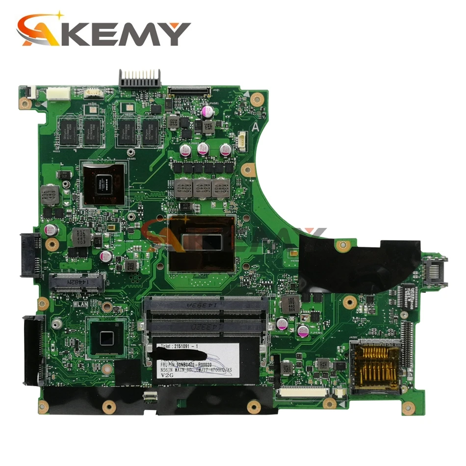 Материнская плата Akemy N56JN для ноутбука ASUS N56J оригинальная материнская - купить по