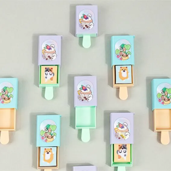 

1PC Kawaii Eraser Set Ice cream Popsicle Rubbers Funny Kids' Rubbers (SS-939)