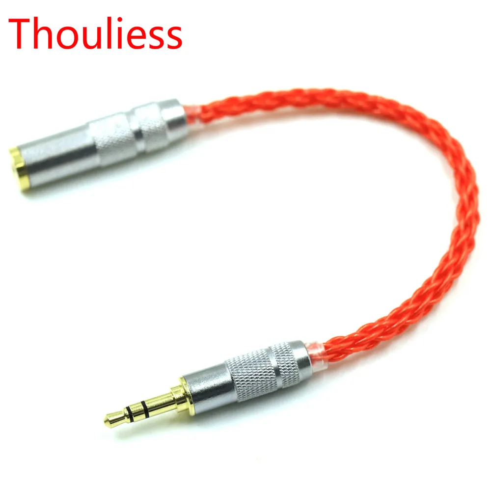 

Thouliess 10 см UPOCC посеребренный 3,5 мм стерео штекер до 2,5 мм TRRS сбалансированный Женский аудио адаптер UPOCC посеребренный кабель