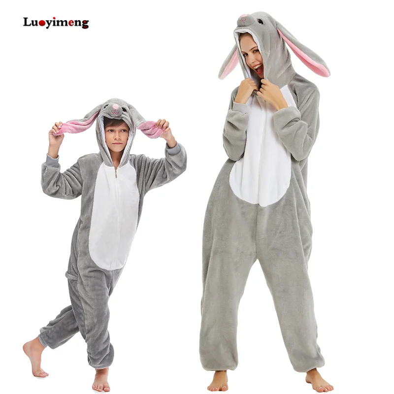 Новый Kigurumi Пижама волк взрослых животных лев панда Единорог Onesie для женщин и