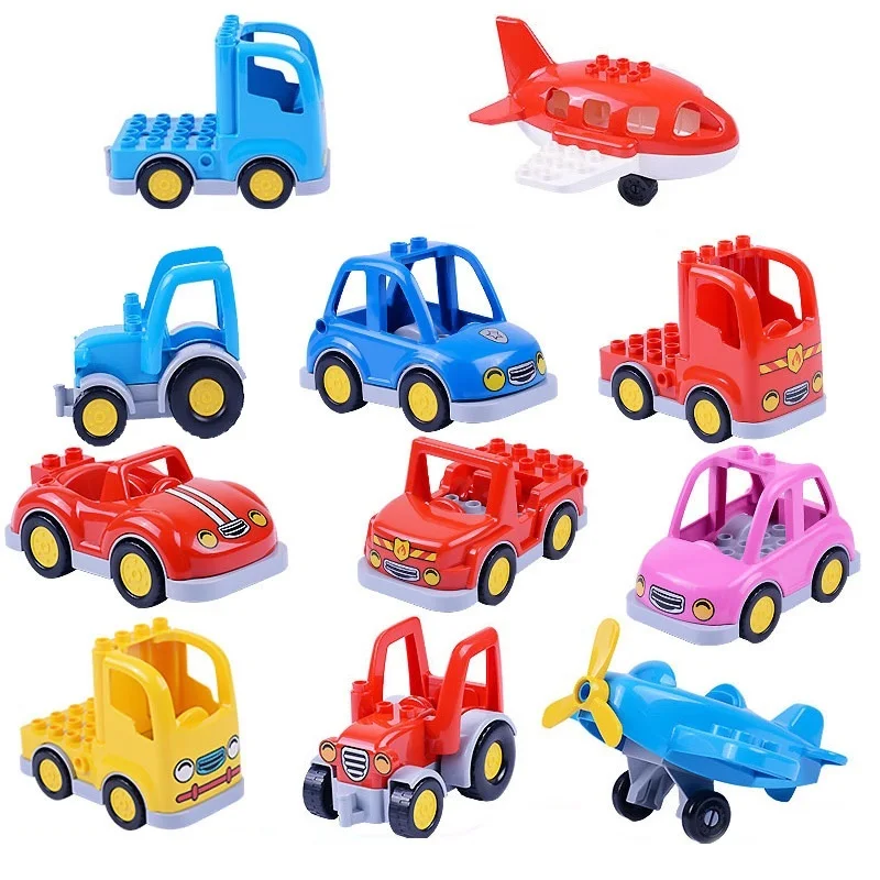 Большие размеры строительные блоки аксессуары автомобиль грузовик самолет