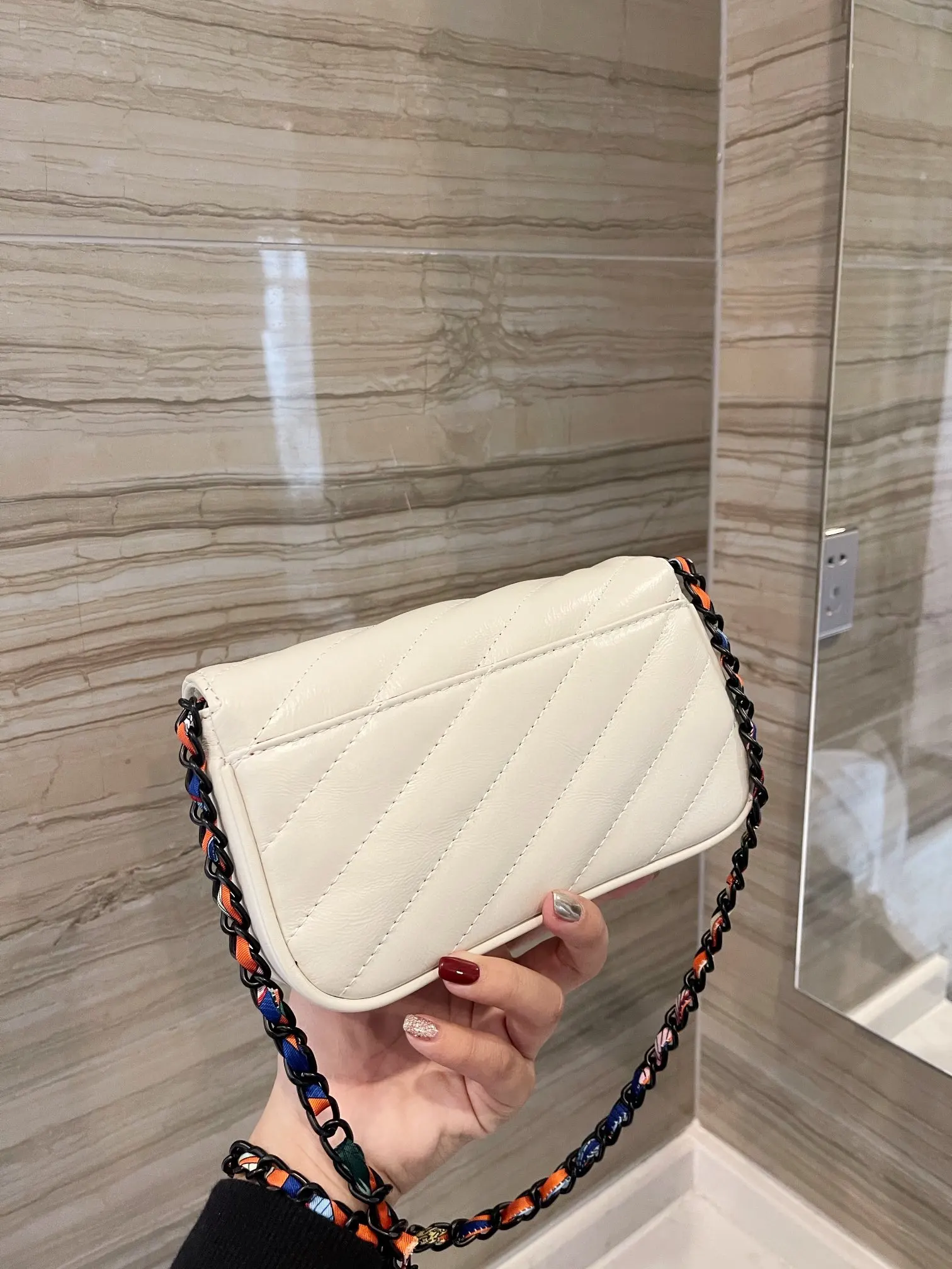 

2021 new Lingge chain small square bag women's single shoulder bag