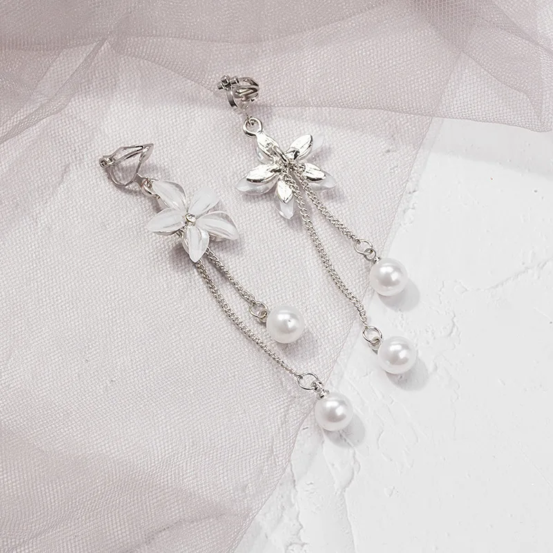 Женский небольшой свежий белый лепесток круг Форма Цветка удобный простой