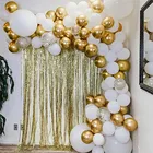 122 шт. белого золота конфетти металлические шары гирлянда арочный комплект для Одежда для свадьбы, дня рождения Выпускной Юбилей украшения